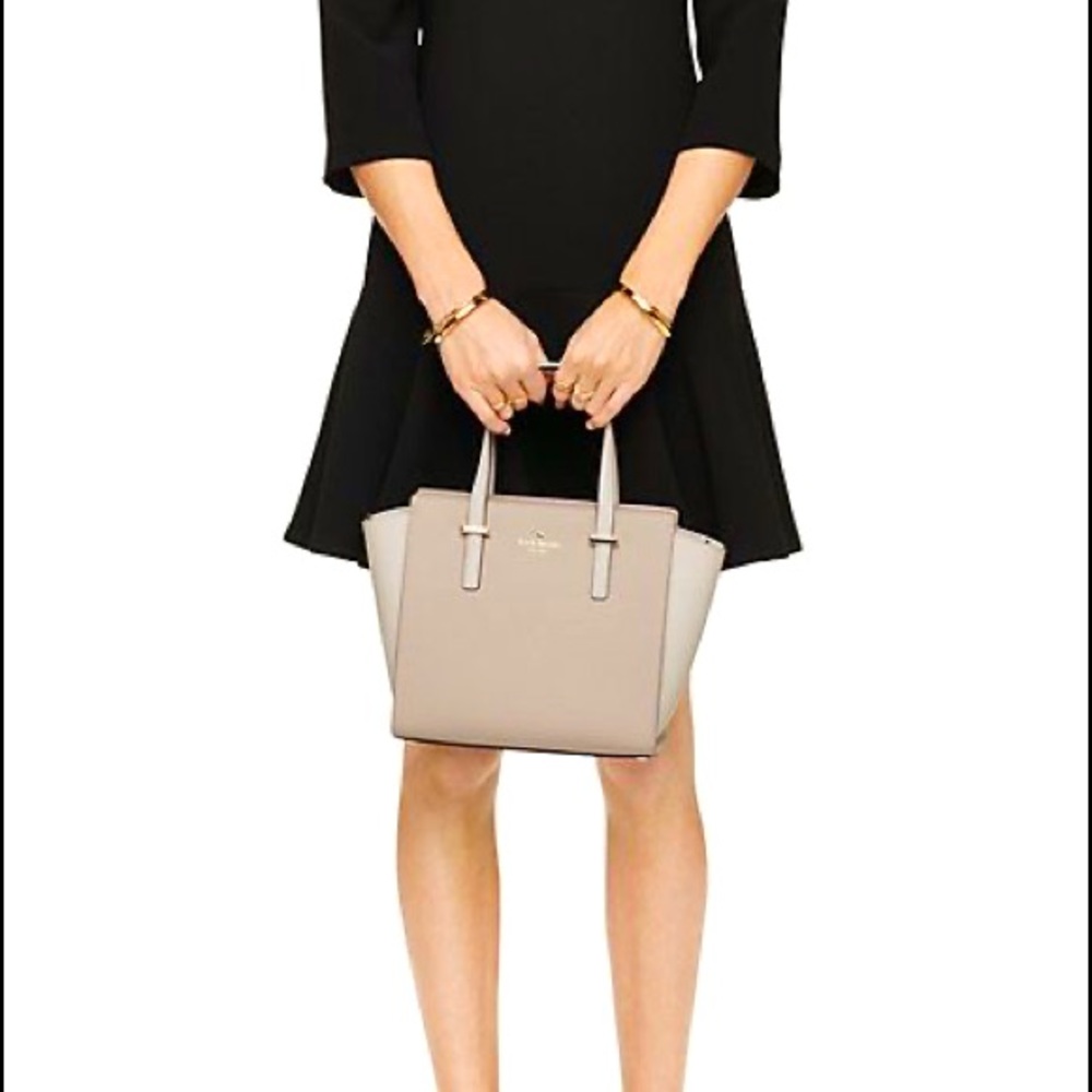 Kate Spade Cedar Street Small Hayden in Stone/White